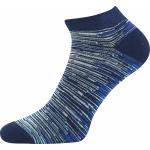 Ponožky krátké dámské Boma Piki 70 Tlapky Pruhy 3 páry (černé, bílé, modré)