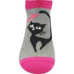 Ponožky krátke dámske Boma Piki 73 Mačky 3 páry (sivé, biele, ružové)