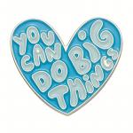 Odznak (pins) nápis You Can Do Big Things 2,6 x 3 cm - modrý