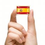 Odznak (pins) vlajka Španělsko 1,5 x 2,2 cm - barevný