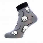 Ponožky unisex trendy Lonka Dorwin Myšky - sivé-čierne