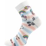 Ponožky dětské trendy Lonka Dedotik 3 páry (bílé, šedé, růžové)