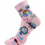 Ponožky detské trendy Lonka Dedotik 3 páry (svetlo ružové, ružové, béžové)