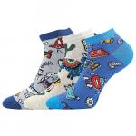Ponožky detské trendy Lonka Dedonik 3 páry (svetlo modré, modré, béžové)