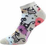Ponožky dětské trendy Lonka Dedonik 3 páry (bílé, šedé, růžové)
