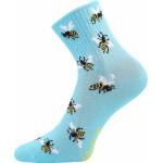 Ponožky dámske Boma Agapi Včielky - svetlo modré
