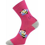 Ponožky dětské Lonka Woodik 3 páry (růžové, zelené, tmavě růžové)
