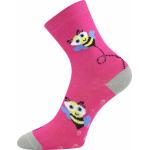 Ponožky dětské Lonka Woodik ABS 3 páry (zelené, růžové, tmavě růžové)