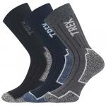 Ponožky pánské silné Boma Trekan 3 páry (černé,tm.modré,tm.šedé)