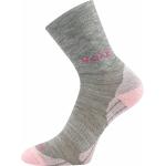 Ponožky zimné detské Voxx Irizarik - svetlo sivé-ružové