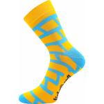 Ponožky pánské klasické Boma Lichožrouti P - žluto-modré