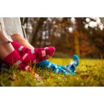 Ponožky unisex spací Boma Kostky - tmavě růžové