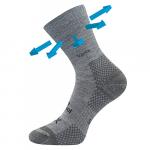 Ponožky unisex športové vlnené Voxx Menkar - svetlo sivé