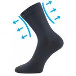 Ponožky unisex zdravotné Lonka Drmedik - tmavo sivé