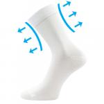 Ponožky unisex zdravotné Lonka Drmedik - biele