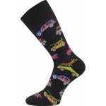Ponožky unisex trendy Lonka Woodoo Autá - čierne