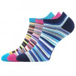 Ponožky dámské Boma Piki 75 Pruhy 3 páry (modré, navy, růžové)