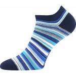 Ponožky dámské Boma Piki 75 Pruhy 3 páry (modré, navy, růžové)