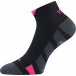 Ponožky unisex slabé Voxx Gastm - čierne-ružové
