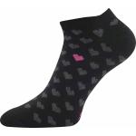 Ponožky dámské Boma Piki 79 Srdíčka 3 páry (světle modré, bílé, černé)