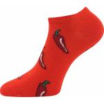 Ponožky dámske letné Boma Piki 84 Papričky 3 páry (čierne, žlté, červené)