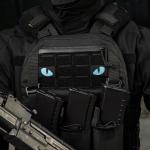 Nášivka M-Tac Tiger Eyes Laser Cut 2 ks - čierna-modrá