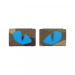Nášivka M-Tac Tiger Eyes Laser Cut 2 ks - multicam-modrá