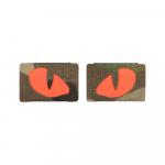 Nášivka M-Tac Tiger Eyes Laser Cut 2 ks - multicam-červená