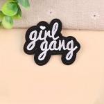 Nášivka nažehlovací Girl Gang - černá