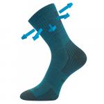Ponožky unisex sportovní Voxx Optimalik - modré-zelené