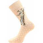 Ponožky dámské slabé Lonka Foxana Žirafy - světle oranžové