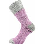 Ponožky unisex zimné Voxx Molde - svetlo ružové-sivé