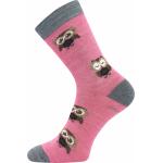 Ponožky dětské vlněné Voxx Sovik - růžové