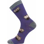 Ponožky dětské vlněné Voxx Sovik - fialové