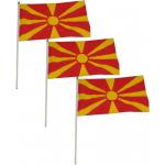 Vlajka Makedonie 14 x 21 cm na plastové tyčce