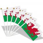 Vlajka Wales (Velká Británie) 14 x 21 cm na plastové tyčce