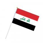 Vlajka Irák 14 x 21 cm na plastové tyčce