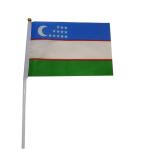 Vlajka Uzbekistán 14 x 21 cm na plastové tyčce