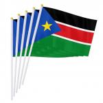 Vlajka Jižní Súdán 14 x 21 cm na plastové tyčce