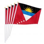 Vlajka Antigua a Barbuda 14 x 21 cm na plastové tyčce