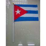 Vlajka Kuba 14 x 21 cm na plastové tyčce