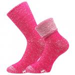 Ponožky unisex teplé Boma Polaris - tmavo ružové