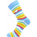 Ponožky dámske silné Boma Pruhana 2 2 páry (svetlo modré, ružové)