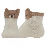 Ponožky dojčenské klasické Boma Míšánek ABS Medvede - béžové