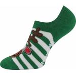 Ponožky dámské silné Lonka Cupid ABS Sobi - zelené-bílé