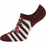 Ponožky dámské silné Lonka Cupid ABS Sobi - tmavě červené-bílé