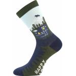 Ponožky detské slabé Boma 057-21-43 15/XV 3 páry (zelené, modré, tmavo modré)