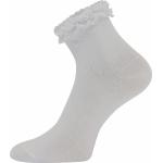 Ponožky dámske slabé Boma Čipka - biele