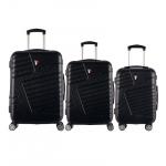 Sada cestovních kufrů TUCCI Boschetti T-0278/3 ABS 33-91 L - černá