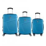 Súprava cestovných kufrov TUCCI Boschetti T-0278/3 ABS 33-91 L - modrá